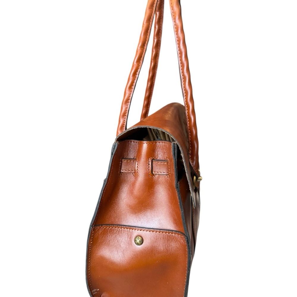 Patricia Nash Vienna Satchel Handbag Tan Tooled Leather Floral Bag NEW Luxury - Picture 2 of 16